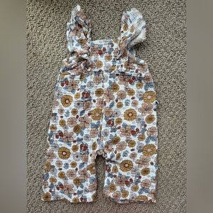Charming Floral Kids Overalls